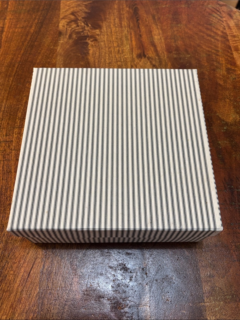 Navy & White Stripe Decorative Box